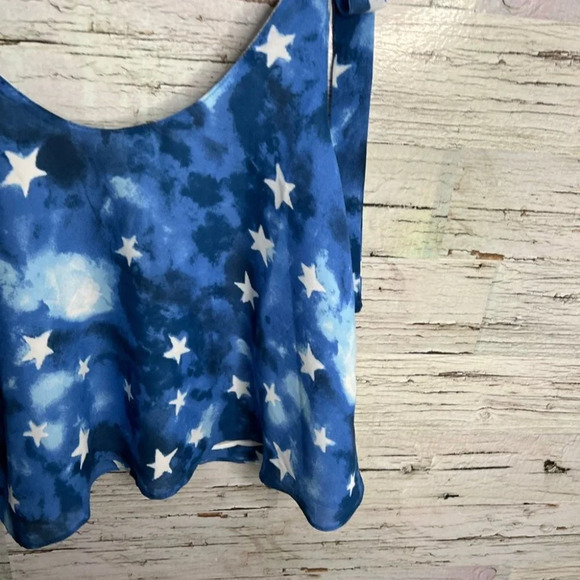 Buddy Love - Star Top blue size  small tank top white - Picture 3 of 8